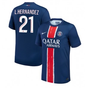 Billiga Paris Saint-Germain Lucas Hernandez #21 Hemmatröja 2024-25 Kortärmad